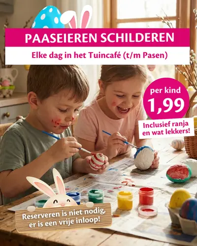 Paaseieren schilderen (elke dag t/m Pasen)