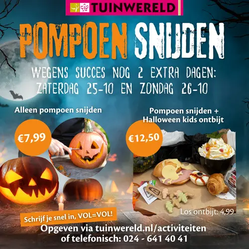 Pompoen snijden + Kids Halloween ontbijt