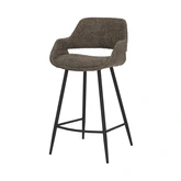 24Seven Barstoel Dario bouclé taupe - afbeelding 1