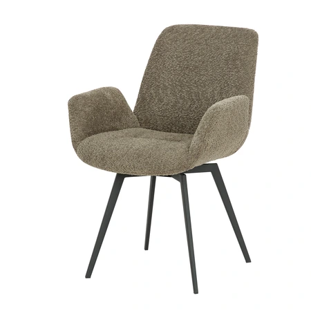 24Seven® Eetkamerstoel Matteo bouclé liver - afbeelding 1