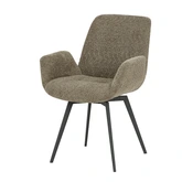 24Seven® Eetkamerstoel Matteo bouclé liver - afbeelding 1