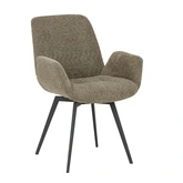 24Seven® Eetkamerstoel Matteo bouclé liver - afbeelding 3