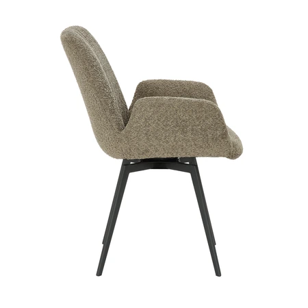 24Seven® Eetkamerstoel Matteo bouclé liver - afbeelding 4