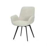 24Seven® Eetkamerstoel Matteo bouclé offwhite - afbeelding 1