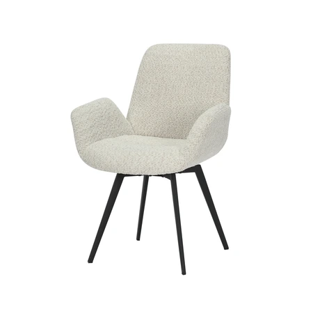 24Seven Eetkamerstoel Matteo bouclé offwhite - afbeelding 1
