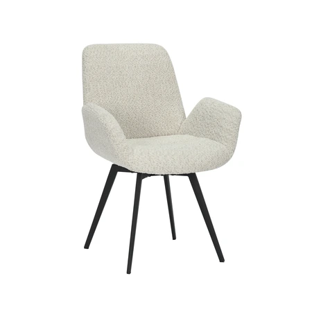 24Seven Eetkamerstoel Matteo bouclé offwhite - afbeelding 3