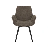 24Seven® Eetkamerstoel Matteo bouclé taupe - afbeelding 2