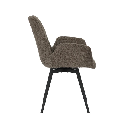 24Seven® Eetkamerstoel Matteo bouclé taupe - afbeelding 4