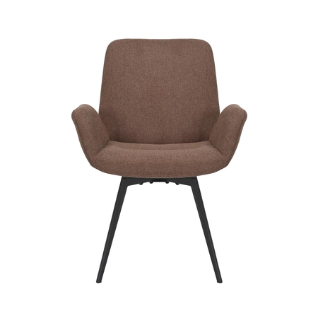 24Seven Eetkamerstoel Matteo choco met metalen onderstel - draaibaar met auto-return - afbeelding 2