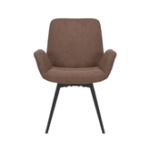 24Seven Eetkamerstoel Matteo choco met metalen onderstel - draaibaar met auto-return - afbeelding 2