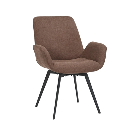 24Seven Eetkamerstoel Matteo choco met metalen onderstel - draaibaar met auto-return - afbeelding 3