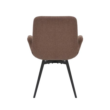 24Seven Eetkamerstoel Matteo choco met metalen onderstel - draaibaar met auto-return - afbeelding 5