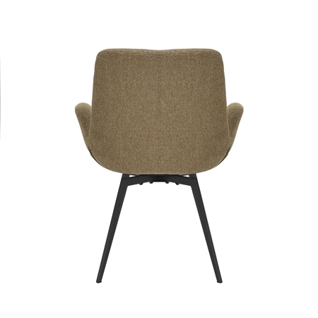 24Seven Eetkamerstoel Matteo olive met metalen onderstel - draaibaar met auto-return - afbeelding 5