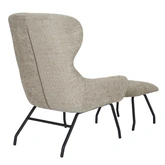 24Seven® Loungestoel Pablo met voetbankje bouclé liver - afbeelding 5