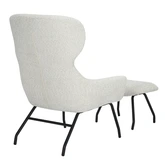 24Seven® Loungestoel Pablo met voetbankje bouclé offwhite - afbeelding 5