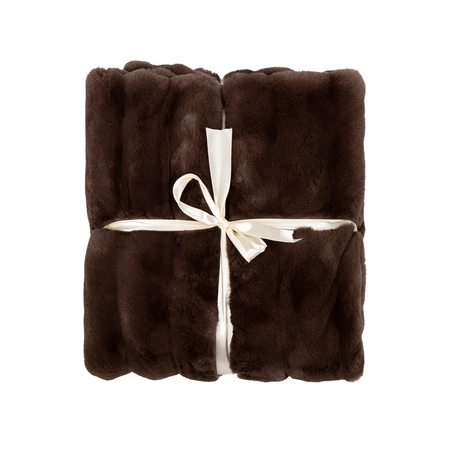 24Seven Plaid Lou chocolate - 130 x 170 cm - afbeelding 2