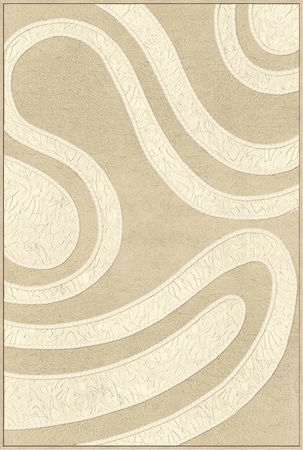 24Seven Wanddeco Beige waves - B80xH120cm
