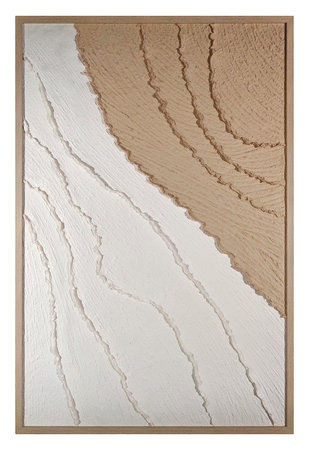 24Seven Wanddeco rijstpapier zand - B80X120cm