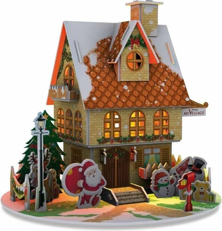 My Village kersttrein 3D puzzel LED 36 x 8 x 12 cm