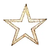 Anna's Collection kerstster zwart 3D metaal LED flash 56 x 5 cm - afbeelding 1