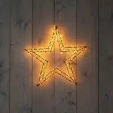 Anna's Collection kerstster zwart 3D metaal LED flash 56 x 5 cm - afbeelding 2