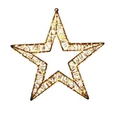 Anna's Collection kerstster zwart 3D metaal LED flash 36 x 3 cm - afbeelding 1