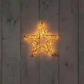 Anna's Collection kerstster zwart 3D metaal LED flash 36 x 3 cm - afbeelding 2