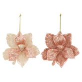 4.1"Plastic Flower Orn 2/Asstd