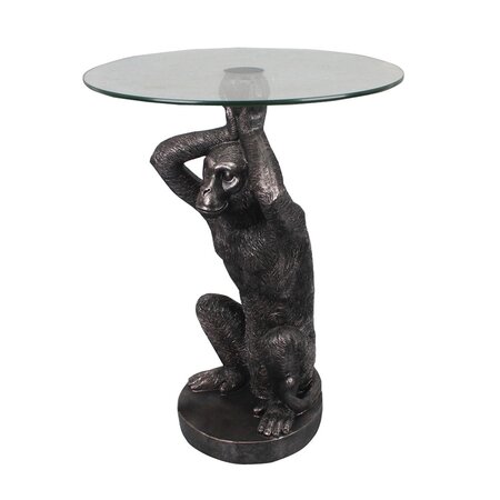 Aap bijzettafel zwart D40x53cm - afbeelding 2