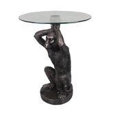 Aap bijzettafel zwart D40x53cm - afbeelding 2