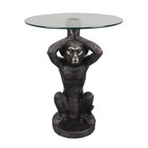 Aap bijzettafel zwart D40x53cm - afbeelding 2