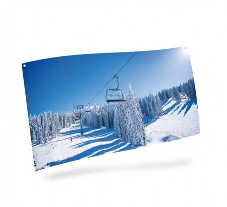 Achtergrond Doek Skilift 150X75Cm