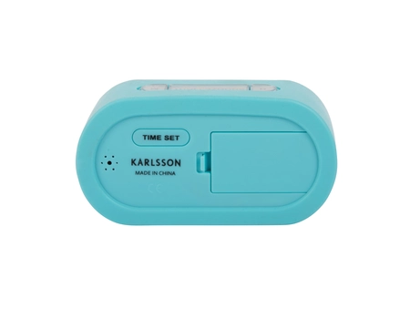 Alarm clock Gummy rubberized turquoise blue - afbeelding 2