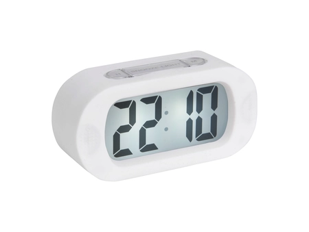 Alarm clock Gummy rubberized white - afbeelding 1