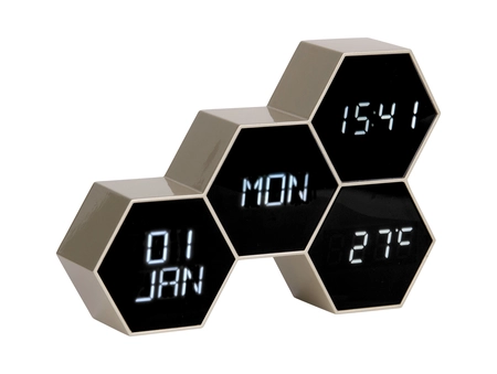 Alarm clock Six in the Mix gold painted - afbeelding 1