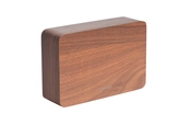 Alarm clock Square dark wood veneer, white LED - afbeelding 2