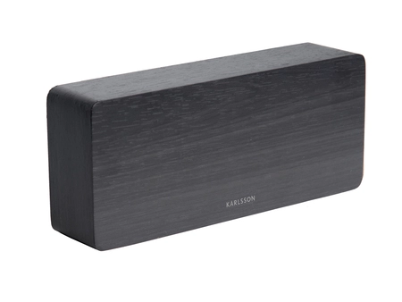 Alarm clock Tube black veneer, white LED - afbeelding 2