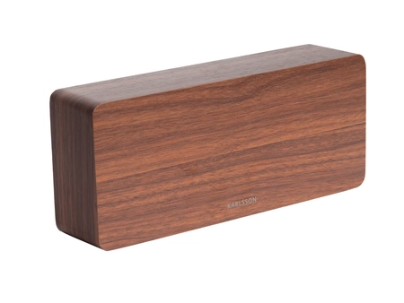 Alarm clock Tube dark wood veneer, white LED - afbeelding 2