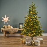 Allison pine switch prelit hinged tree - 1244 tips - H 180 x D 111cm 320L - afbeelding 3