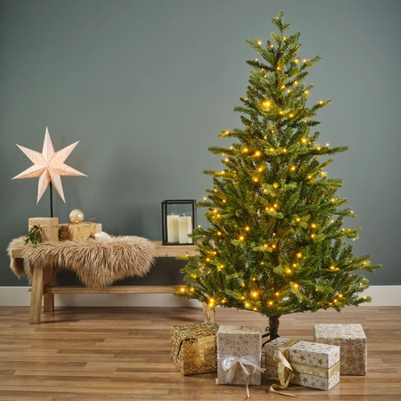 Allison pine switch prelit hinged tree - 1796 tips - H 210 x D 127cm 430L - afbeelding 3