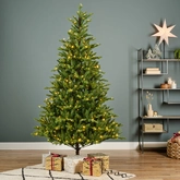 Allison pine switch prelit hinged tree - 2386 tips - H 240 x D 152cm 560L - afbeelding 3
