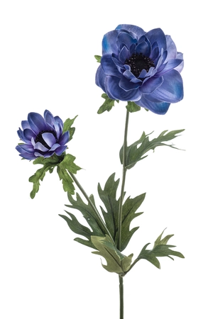 Anemone spray blue 54cm