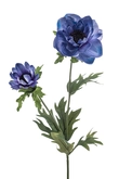 Anemone spray blue 54cm