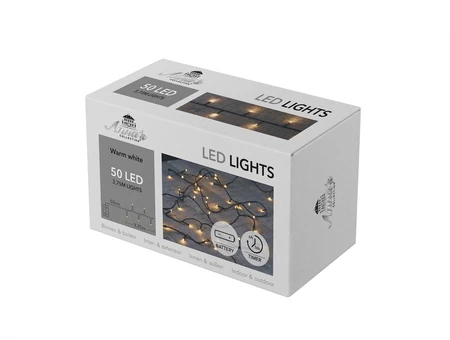 Anna's Collection Batterijverlichting 50 LED - L3,75m Warm wit - afbeelding 2