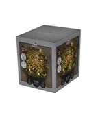 Anna's Collection Decoratiebal glas draaiend bruin met verlichting - Ø 15 cm - afbeelding 1