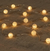 Anna's Collection draadverlichting bal zilver met 20 lampjes warm wit 2 m
