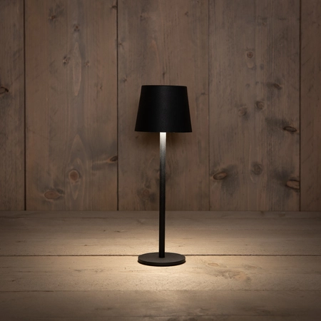 Anna's Collection Draagbare tafellamp - H26,5xD9cm Zwart - afbeelding 2