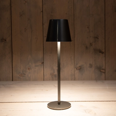 Anna's Collection Draagbare tafellamp - H36,5xD11cm Zwart - afbeelding 2
