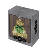 Anna's Collection Glazen beer met LED - B14xH15,9cm Brons - afbeelding 2