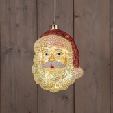Anna's Collection Glazen kerstman met LED - B14,5xH18,5cm Rood en wit - afbeelding 3